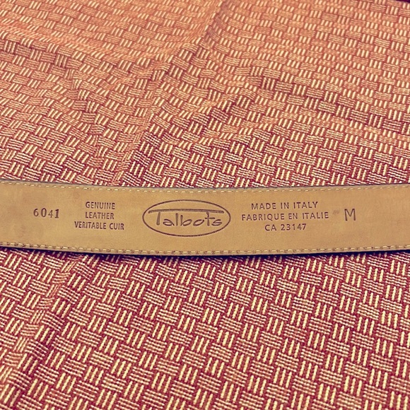 Talbots Navy Blue Leather Belt 1 inch size M - Picture 2 of 3